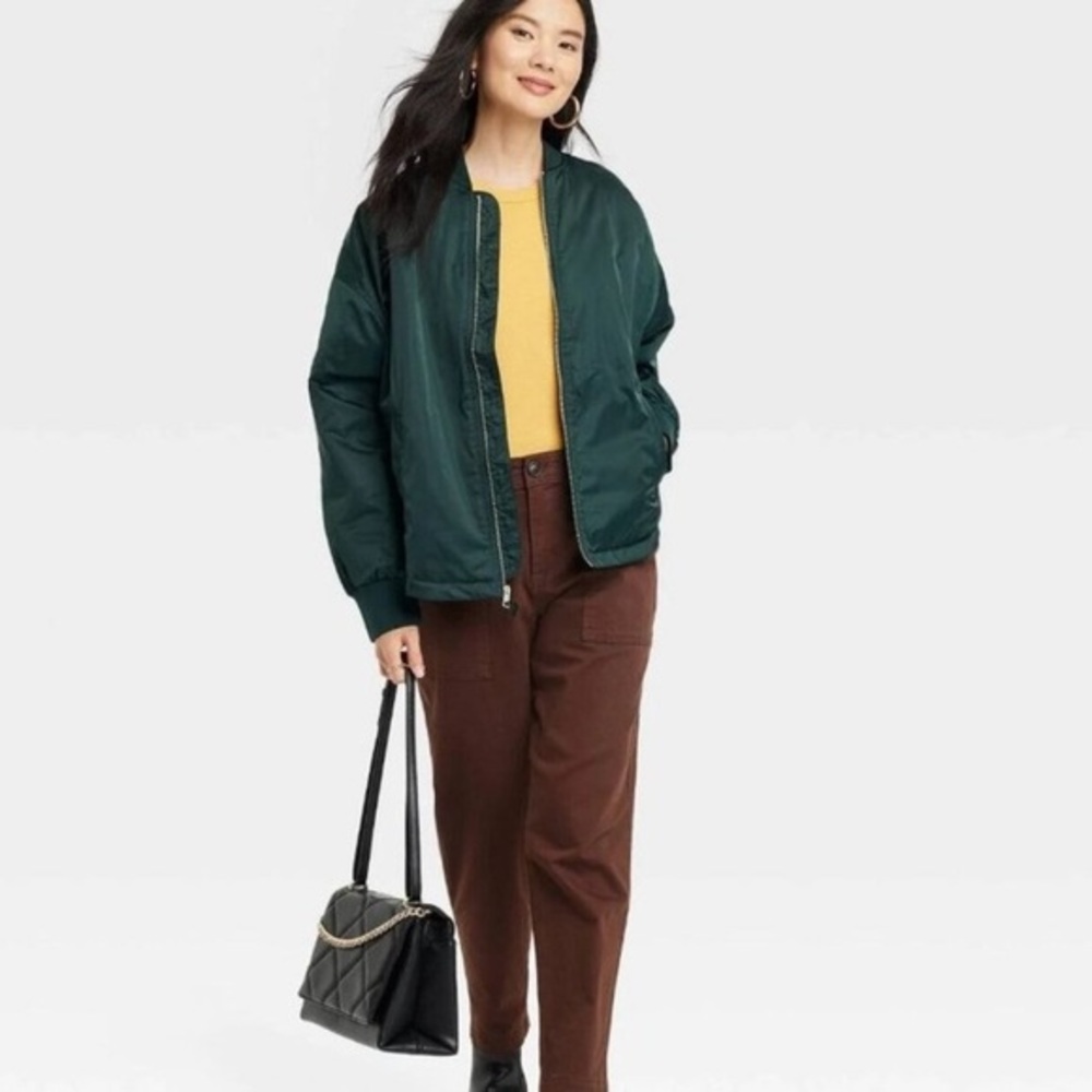 Womens Bomber Jacket - A New Day - Mountain Spruce Green- L